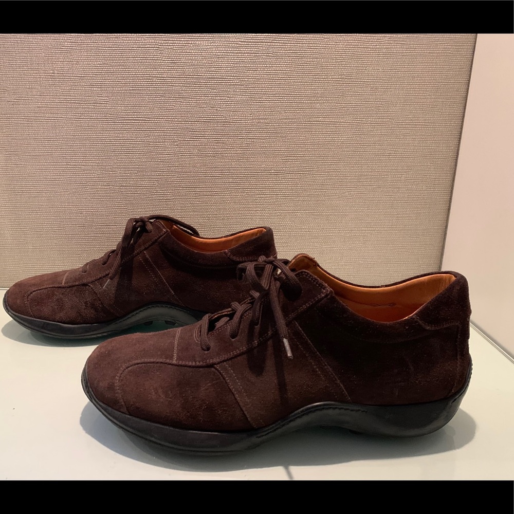 Coach brown suede shoes